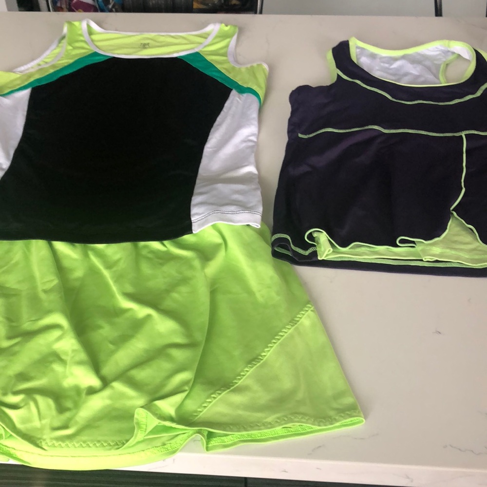 Tennis outfit (2 tanks and 1 skort)